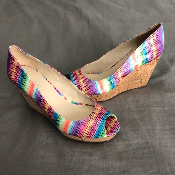 Nine West Shoes - Nine West Pastel Rainbow Wedges 4 Inch